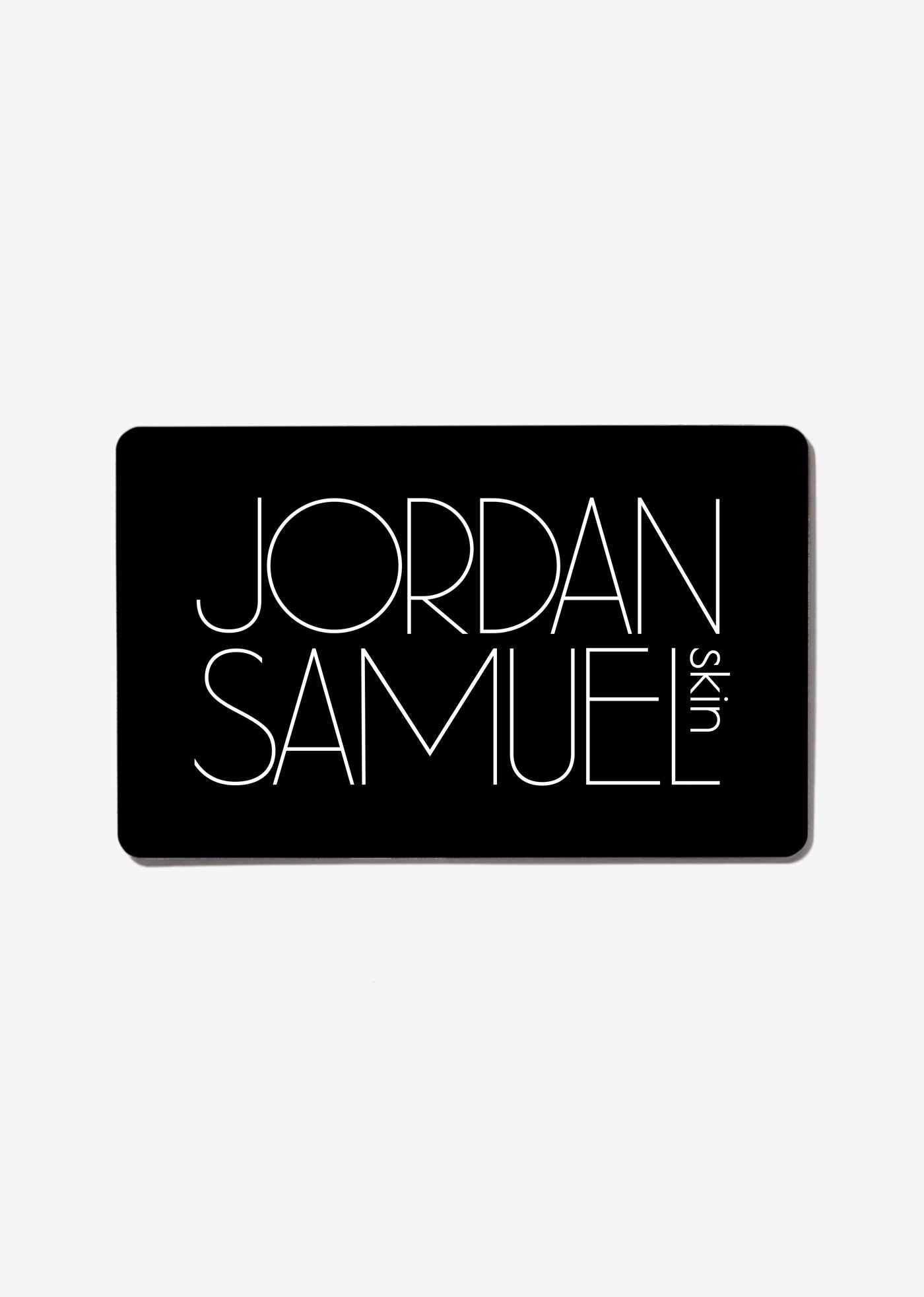 Black-with-white-type Jordan Samuel Skin gift card.