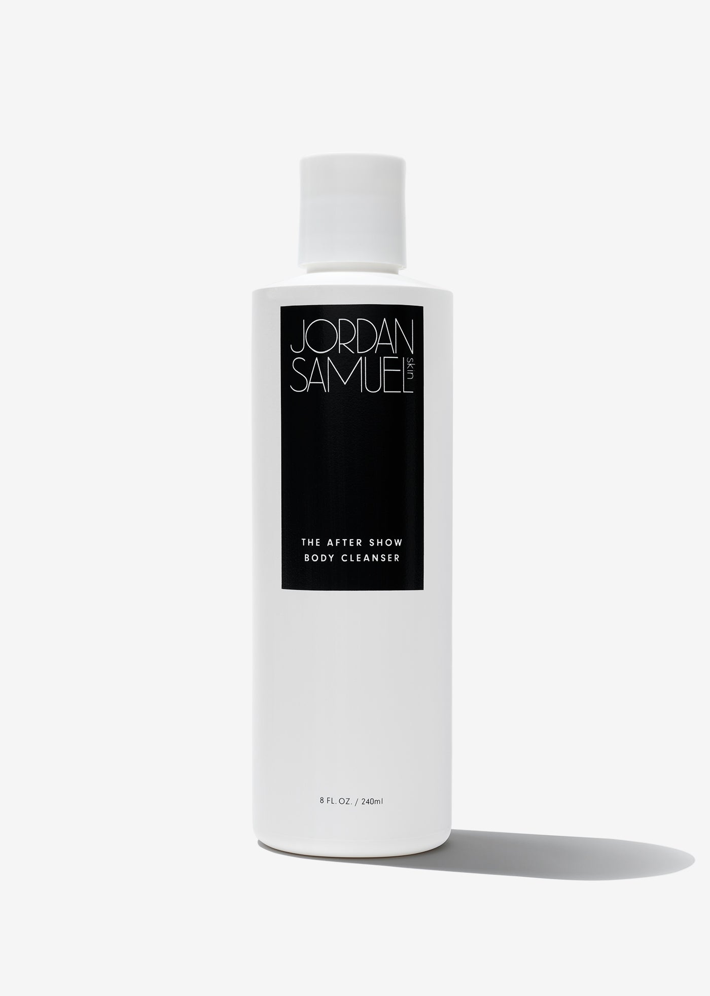 The After Show Body Cleanser in white plastic bottle, eight-fluid-ounces/240 milliliters.